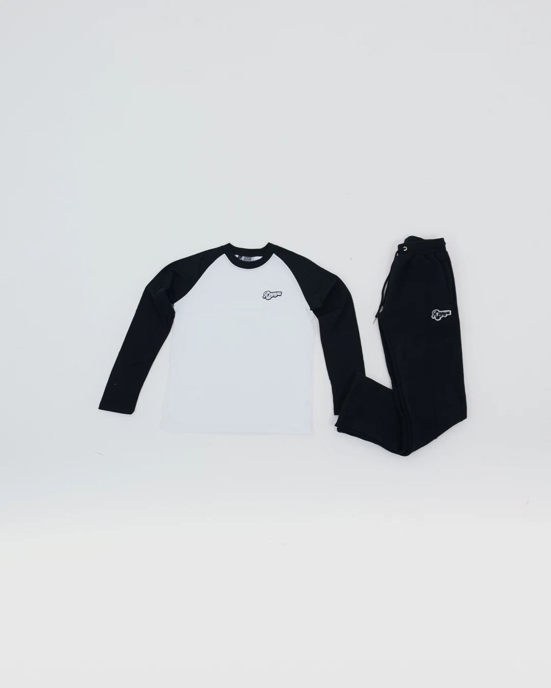 JET BLACK & WHITE LONG SLEEVE T-SHIRT