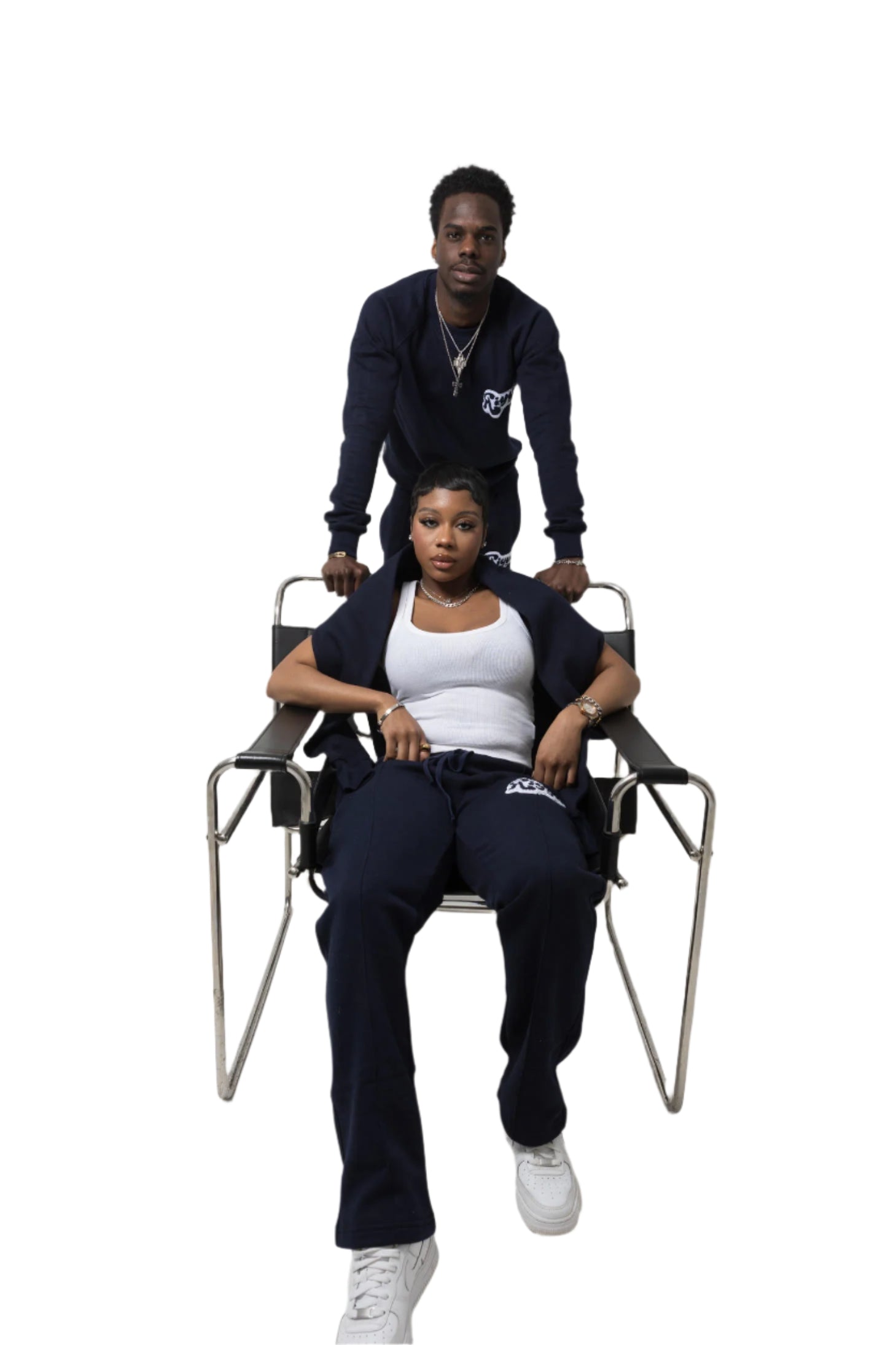 NEAT NAVY CREW NECK JUMPER