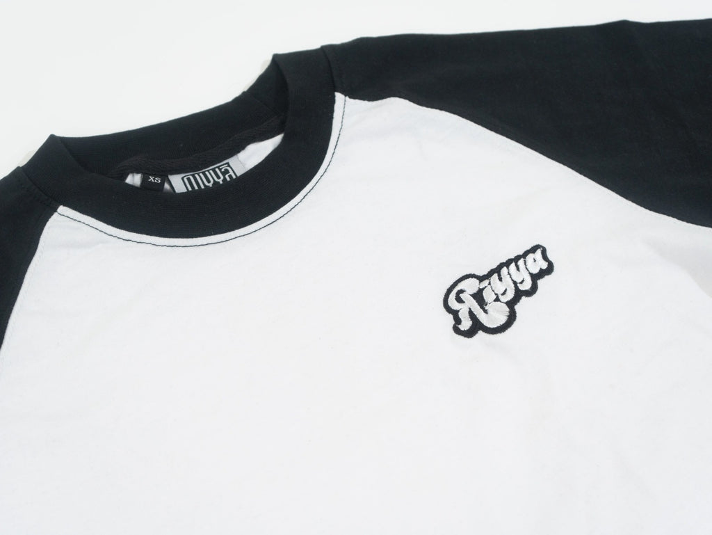 JET BLACK & WHITE LONG SLEEVE T-SHIRT