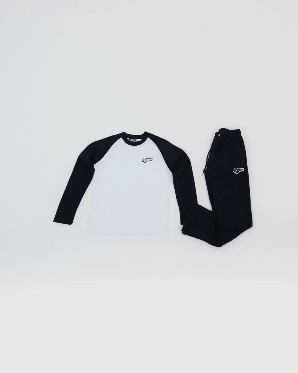 JET BLACK & WHITE LONG SLEEVE T-SHIRT