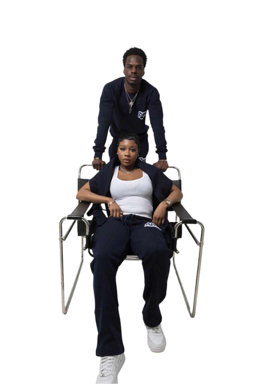 NEAT NAVY CREW NECK JUMPER